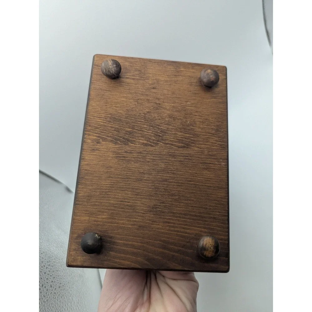 Vintage‎ Spindle Wooden Napkin Holder Double Sided 8x6.5